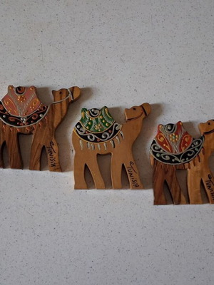 Μαγνητάκια καμήλες χειροποίητα, σετ 3, από Τυνησία, σαν καινούργια