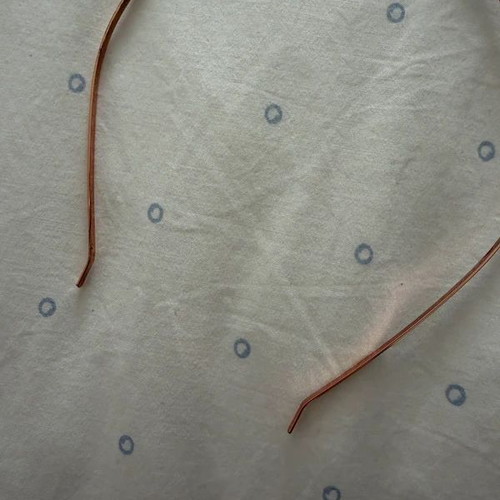Claire’s kitty headband used, rose gold with silver crystals