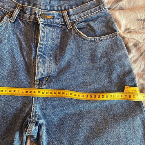 Women's high-waisted vintage jeans used, blue, size L