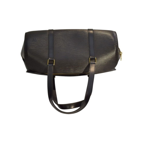 Louis Vuitton Soufflot black Epi leather bag with matching pouch MI0053