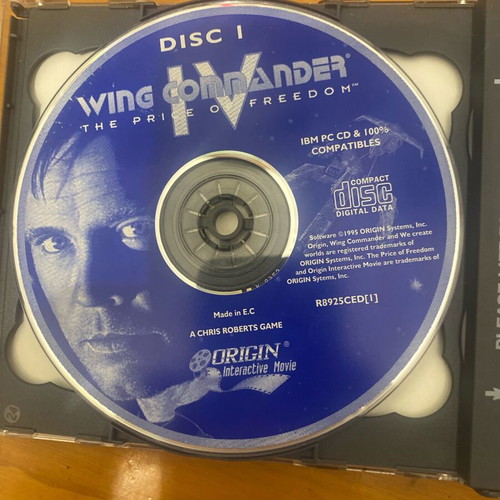 Wing Commander IV The Price of Freedom PC game used, 6 CD-ROMs