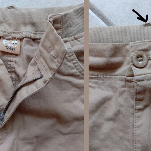 Boys' pants set used, 3 styles, size 12-13 years, blue and beige
