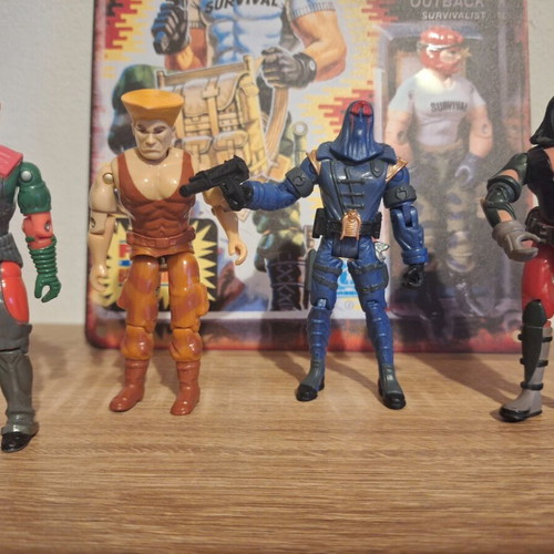 Gi Joe Figures like new with metal sign 20x30
