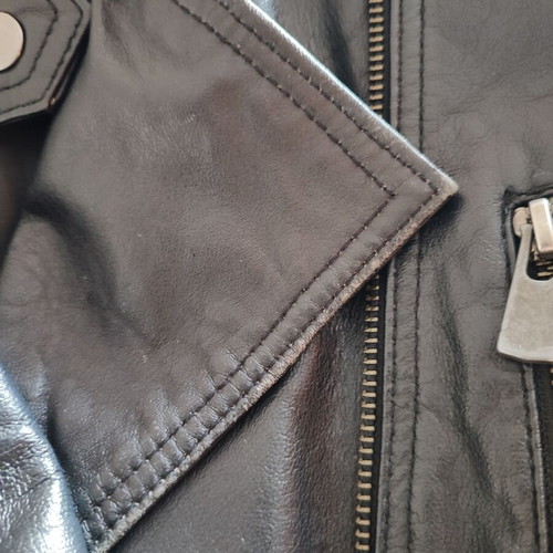 Barney's original leather jacket used, black, size M