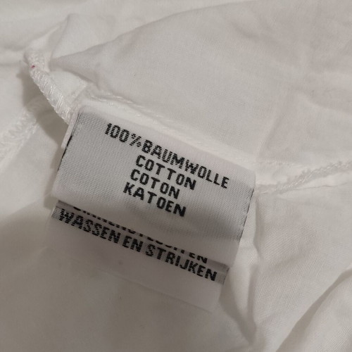 White short-sleeve cotton blouse like new, size 40-42-44