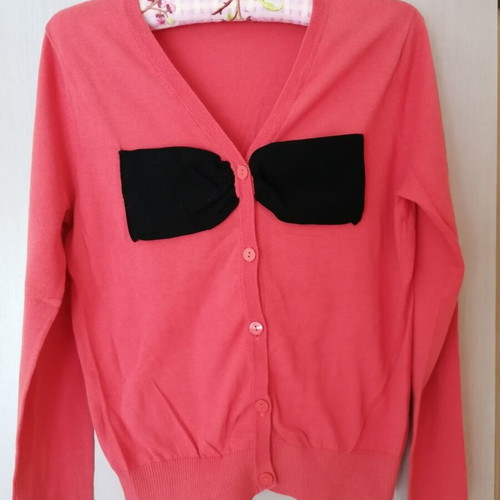Numph cotton cardigan new, coral color, size M/L