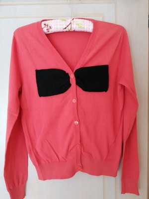 Numph cotton cardigan new, coral color, size M/L