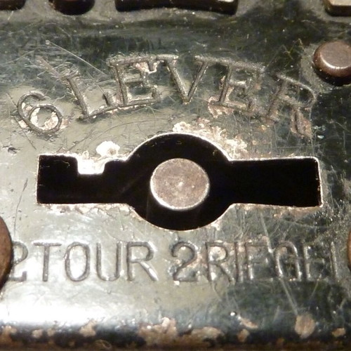 Vintage German branded padlock with key, used