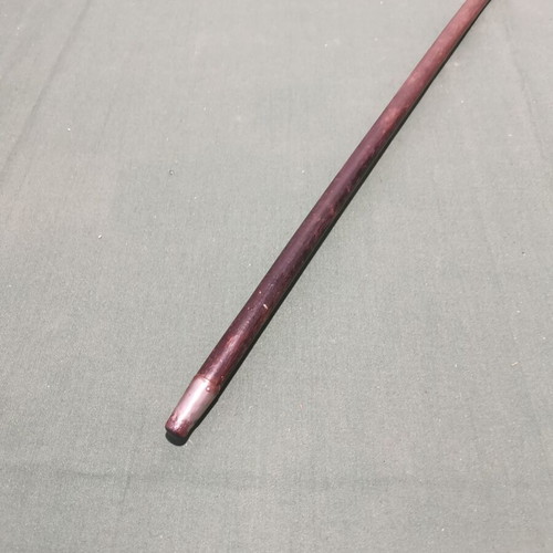 Wooden walking cane used with metal handle, 1920