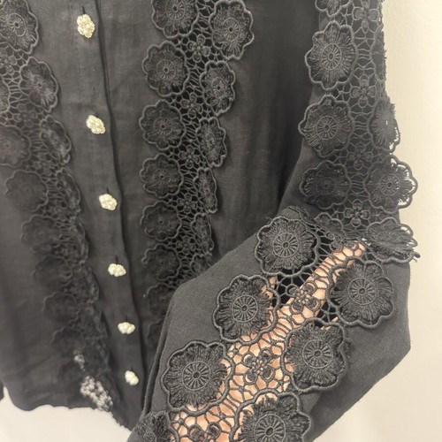 Zimmerman linen set with lace, new, shorts size 36, shirt size 38