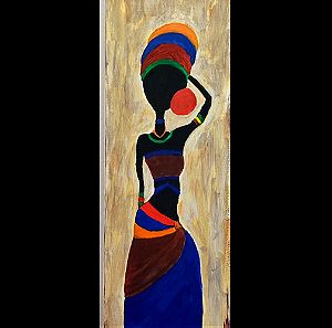 African woman - Acrylic painting