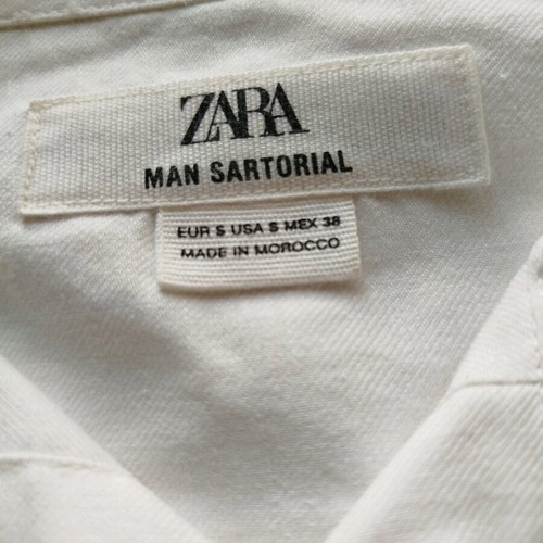 Zara white medium shirt new cotton linen-like