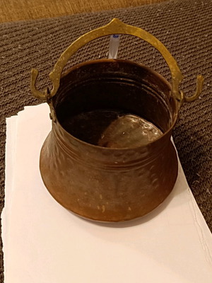 Vintage copper pot used