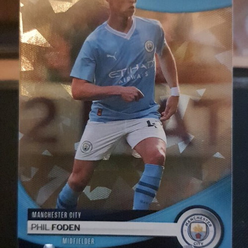 Topps Manchester City Team Set 2023-24 Phil Foden Cracked Ice like new