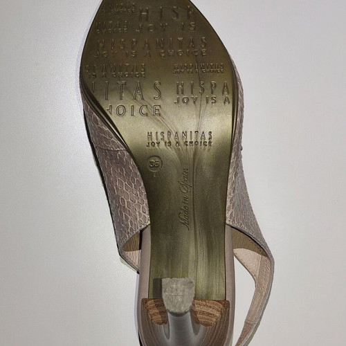 Hispanitas nude nougat pumps size 36 like new, 9cm heel