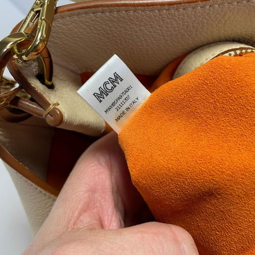 MCM Patricia Hobo leather bag like new, beige
