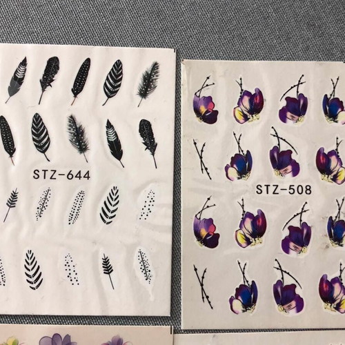 Water Nail Stickers Set of 4 New Full Nail