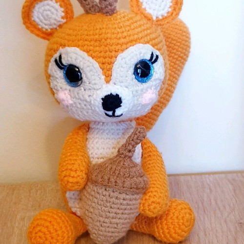 Amigurumi Squirrel Doll knitted handmade new