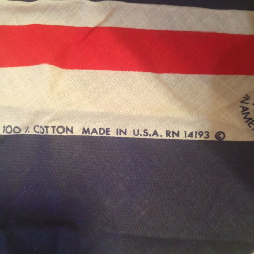 England flag scarf like new, made in USA