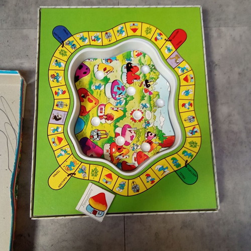 Stroumf Board Game used, Assim Toys 1980s with missing parts