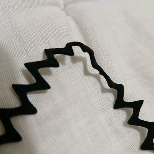 Zigzag choker new black with silver metal clasp Zara