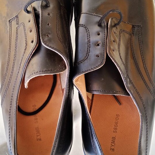 Pyrgos leather military shoes size 46 new black