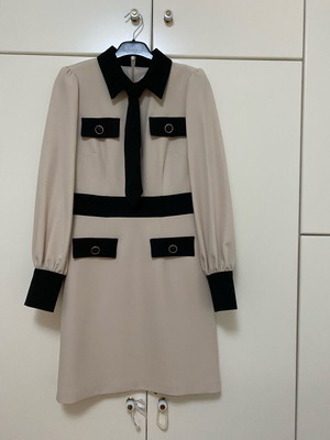 Access dress new, black and beige, size M