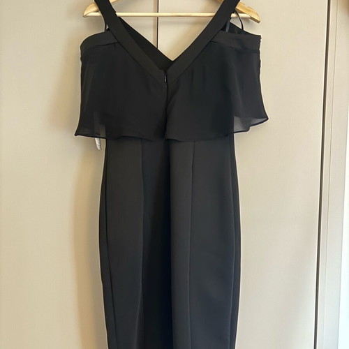 Midi dress formal elegant new, black, size S