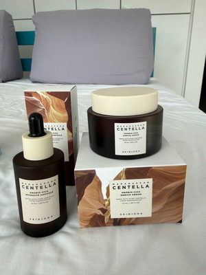 Skin1004 Madagascar Centella Probio-Cica Intensive Ampoule and Enrich Cream used