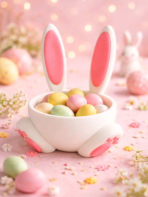 3D Easter Bunny Bowl new