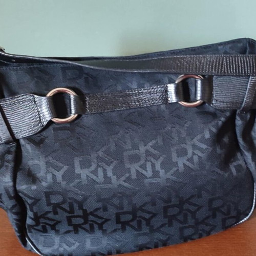 DKNY shoulder bag used, black with logos