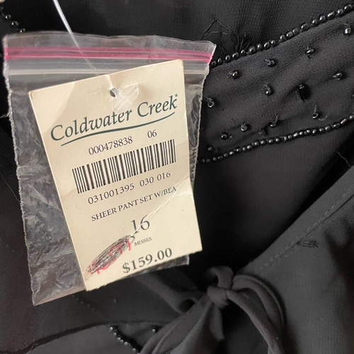 Evening set blouse with jacket new, black, size 16
