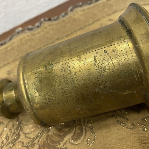 Kerosene lamp used, brass, 1885
