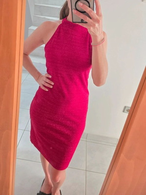 Greek dress size M/L, red with subtle shimmer