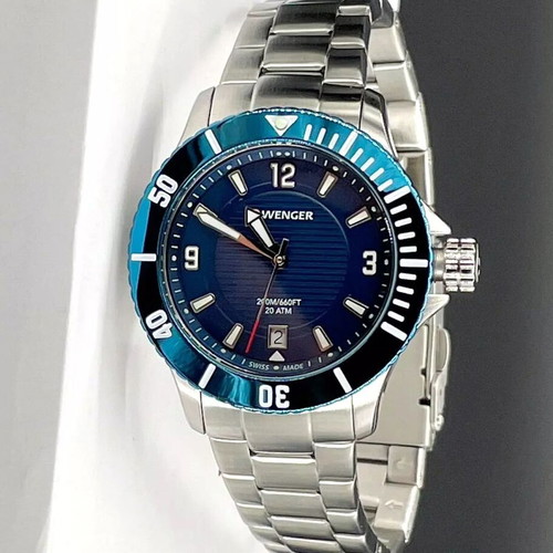Wenger Sea Force Diver Swiss Made watch, new, navy blue