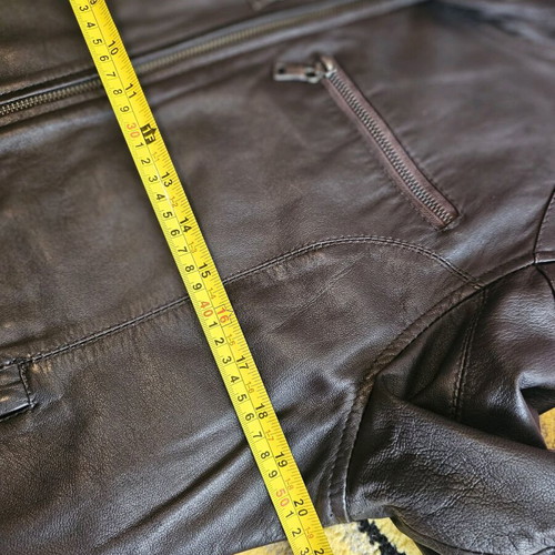Aviatrix leather jacket used, brown, size S/M