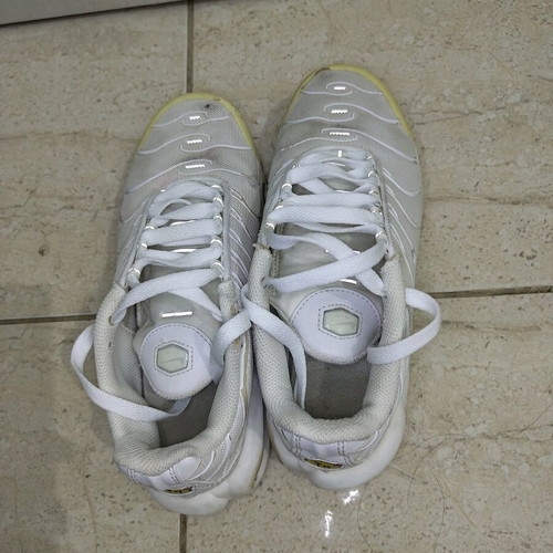 Air Max Plus used Nike athletic shoes size 38 white