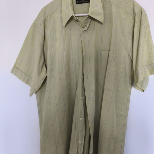 Shirt vintage used, size M, green and yellow