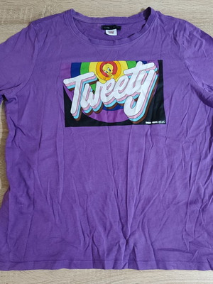 Sinsay Tweety T-shirt XL purple like new