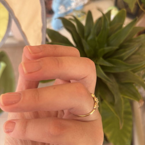 Gold ring with rosettes 9 carat, new, size 57