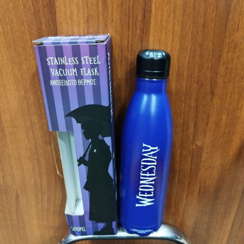 Wednesday stainless steel thermos new with box