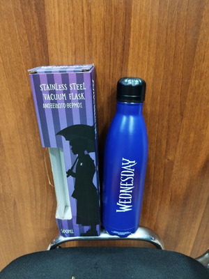 Wednesday stainless steel thermos new with box