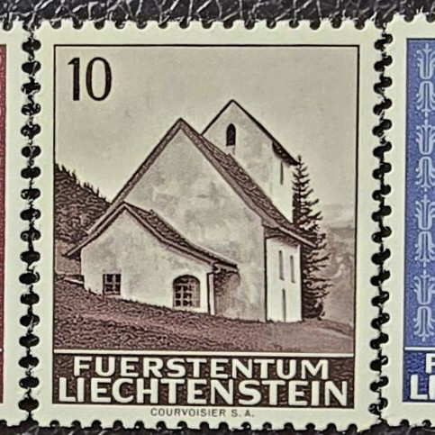 Liechtenstein stamp set 1964 new, 3 unsealed stamps