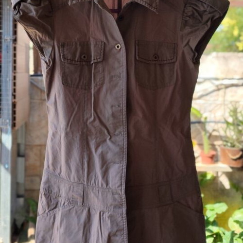 Imperial shirt dress size S like new, beige and brown