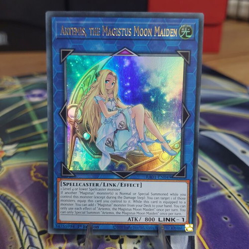 Artemis, the Magistus Moon Maiden V.2 Ultra Rare Yu-Gi-Oh! card