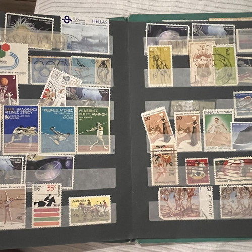 Stamp collection album with Greek and foreign stamps, 20th century