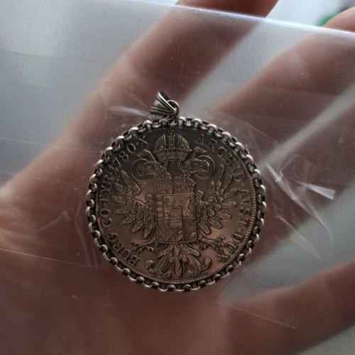 Maria Theresa Thaler 1780 silver vintage pendant used