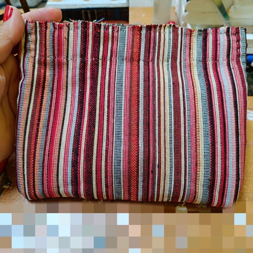 Handmade bag with pouch new vintage style set