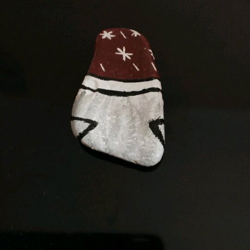 Decorative Santa Claus stones hand-painted, new