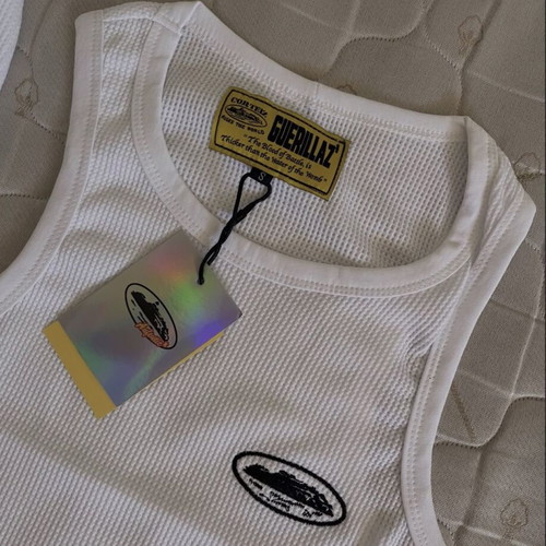 Corteiz tank top, white, size L
